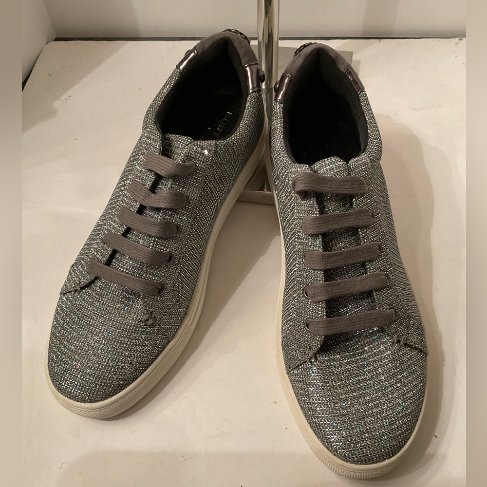 Kurt Geiger silver chainmail sneakers